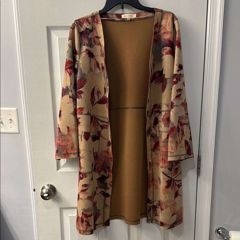 Solitaire Floral Open-Front Jacket